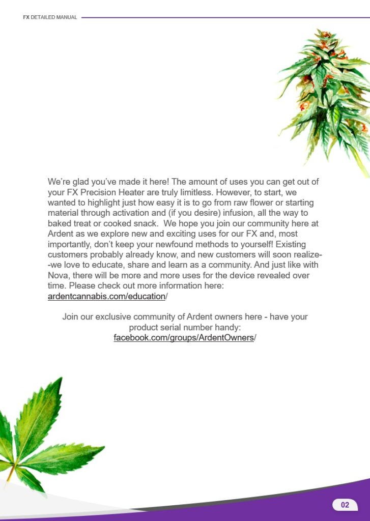 FX Detailed Manual Ardent Cannabis