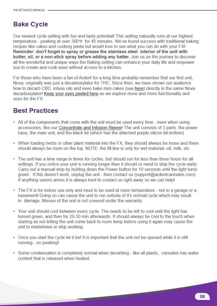 FX Detailed Manual Ardent Cannabis
