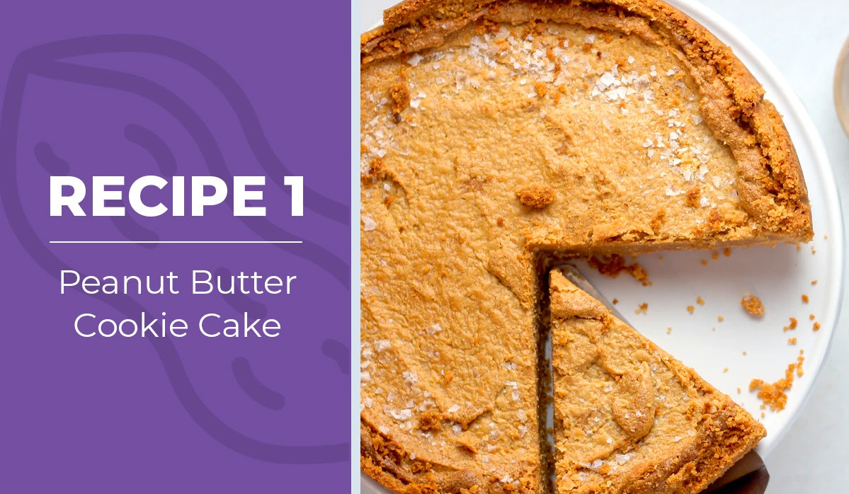 Enjoy this cannabis-infused vegan peanut butter cookie cake recipe!