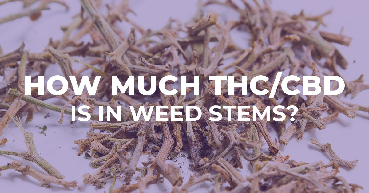 How much THC/CBD in weed stems?