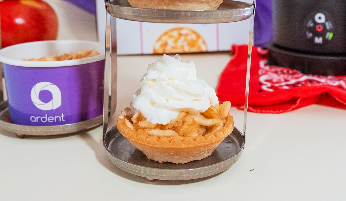 mini apple pies whip cream topping