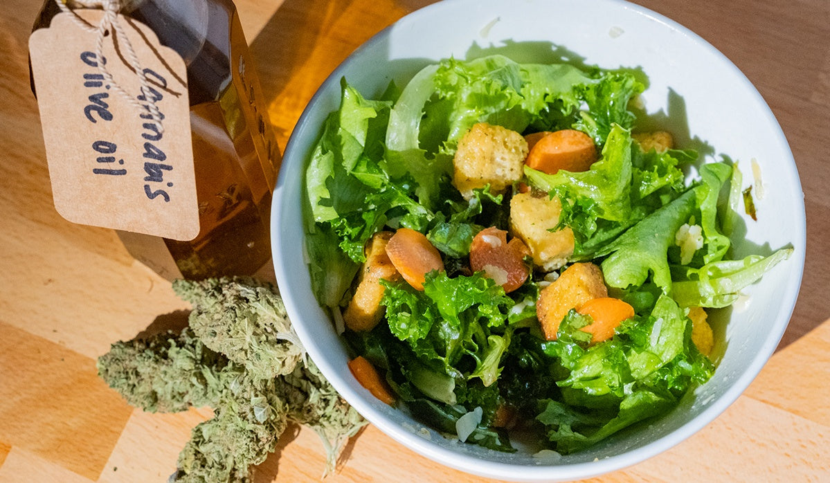 cannabis olive oil salad dressing